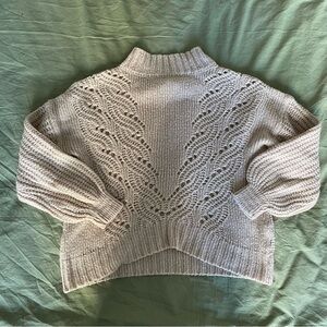 Dress Forum cable knit mock neck sweater